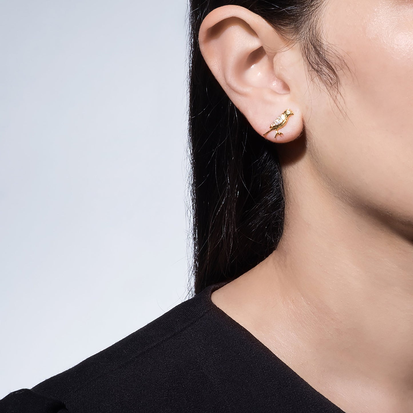 Mimi So Lovebird Diamond Stud On-Body