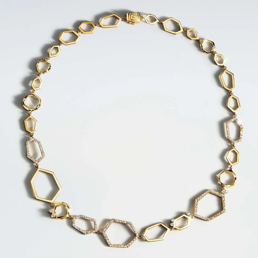 Jackson Multi-Link Diamond Collar Necklace Mimi So
