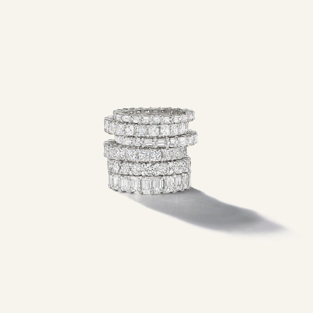 Asscher Cut Diamond Eternity Band - Mimi So