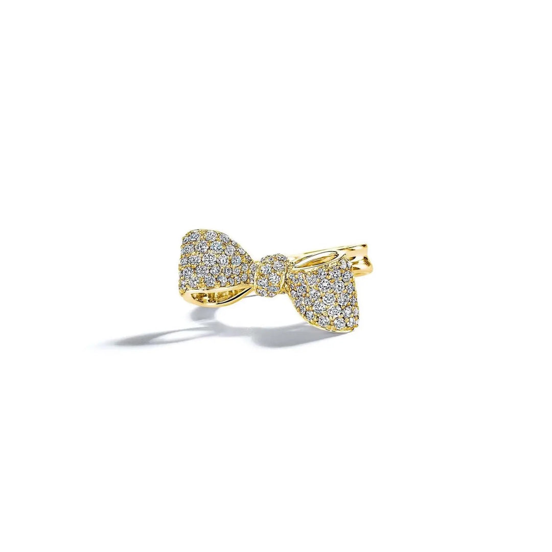 Mimi So Diamond Bow Ring 18k Yellow Gold