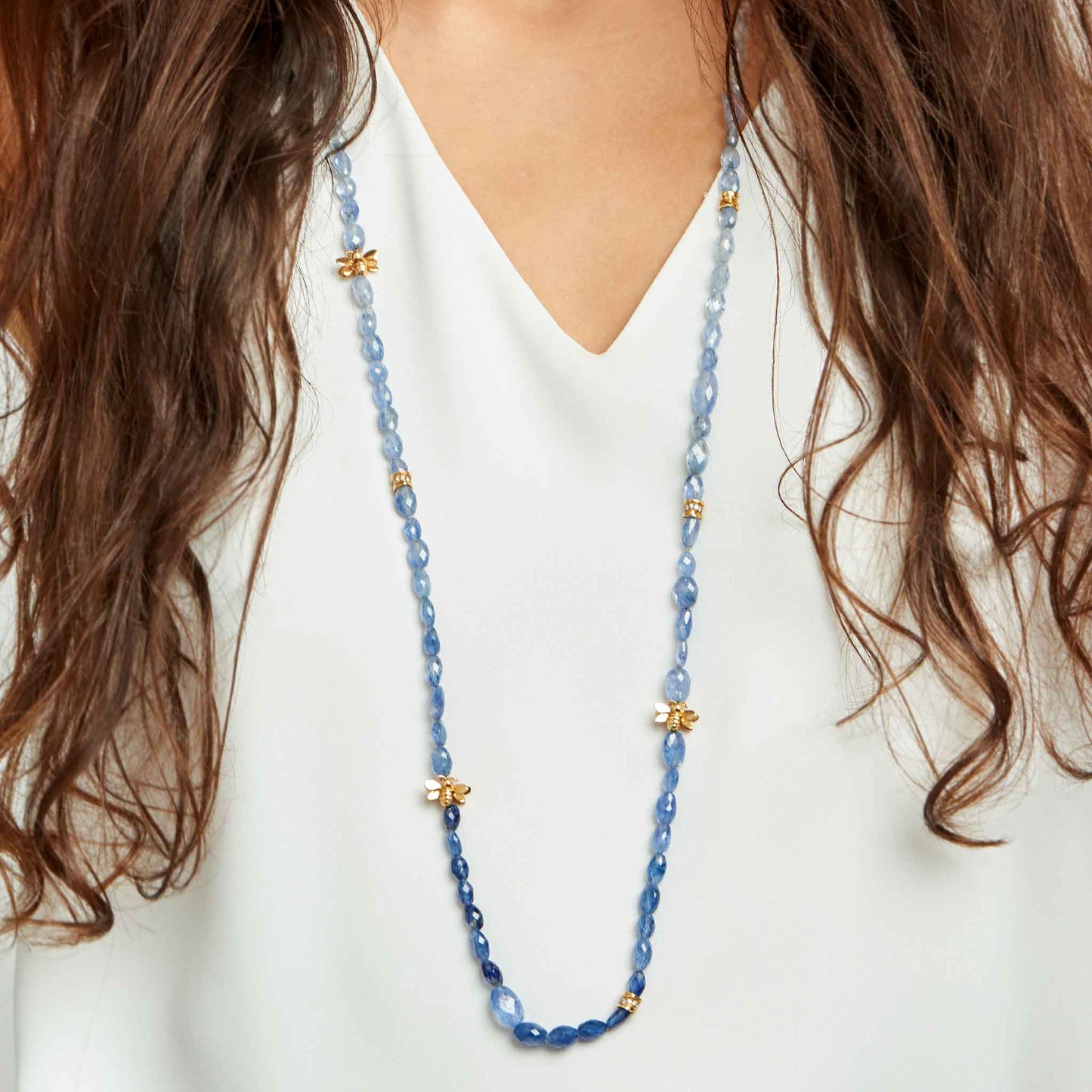 Wonderland Sapphire Beaded Necklace