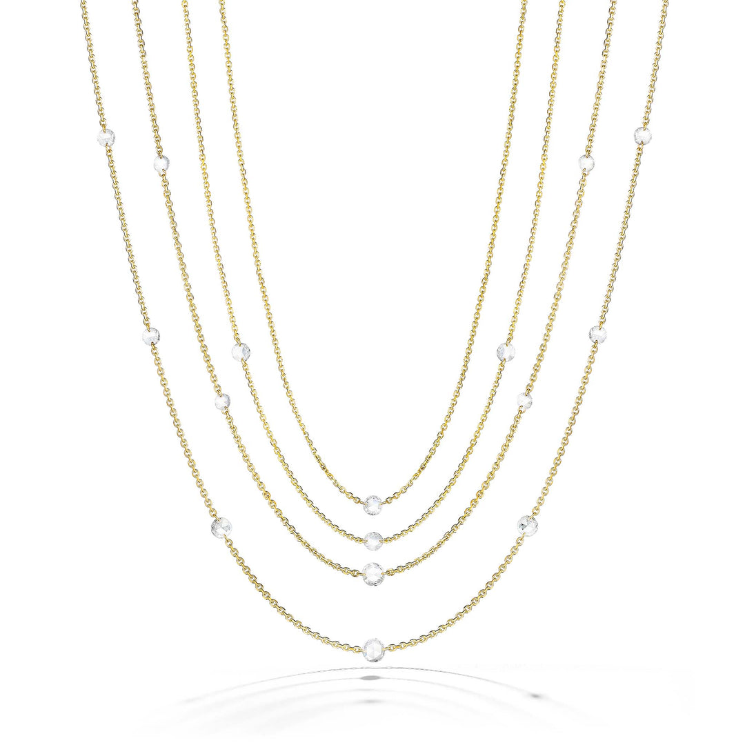 Mimi So Rosette Rose Cut Diamond Necklaces Layered Group