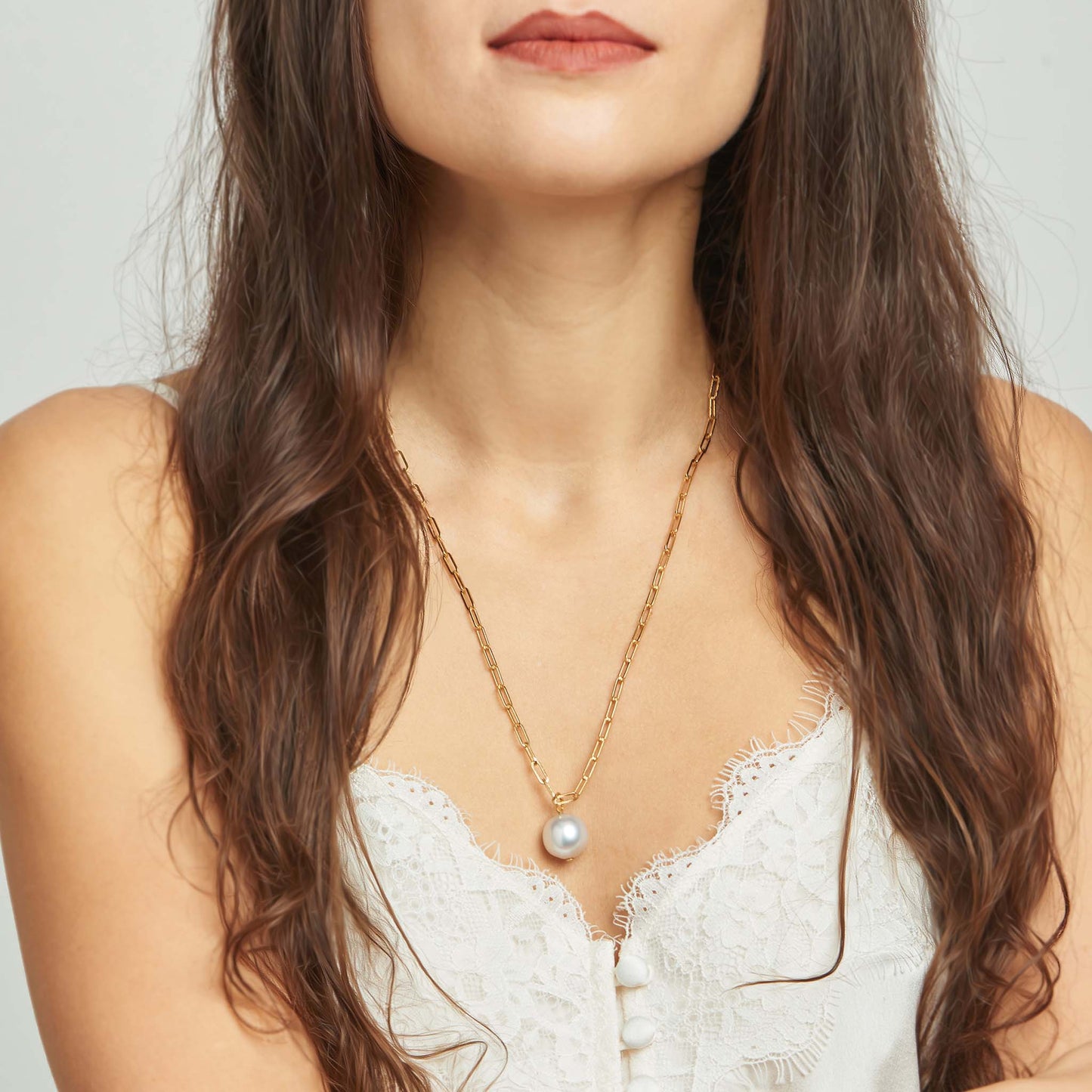 Mimi So Jackson Pearl Pendant Necklace On-Body