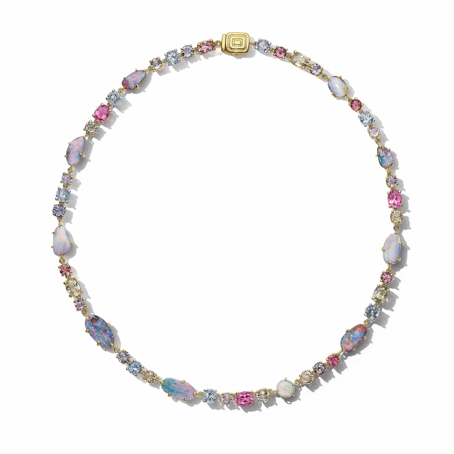 Mimi So ZoZo Row Necklace_18k Yellow/White Gold