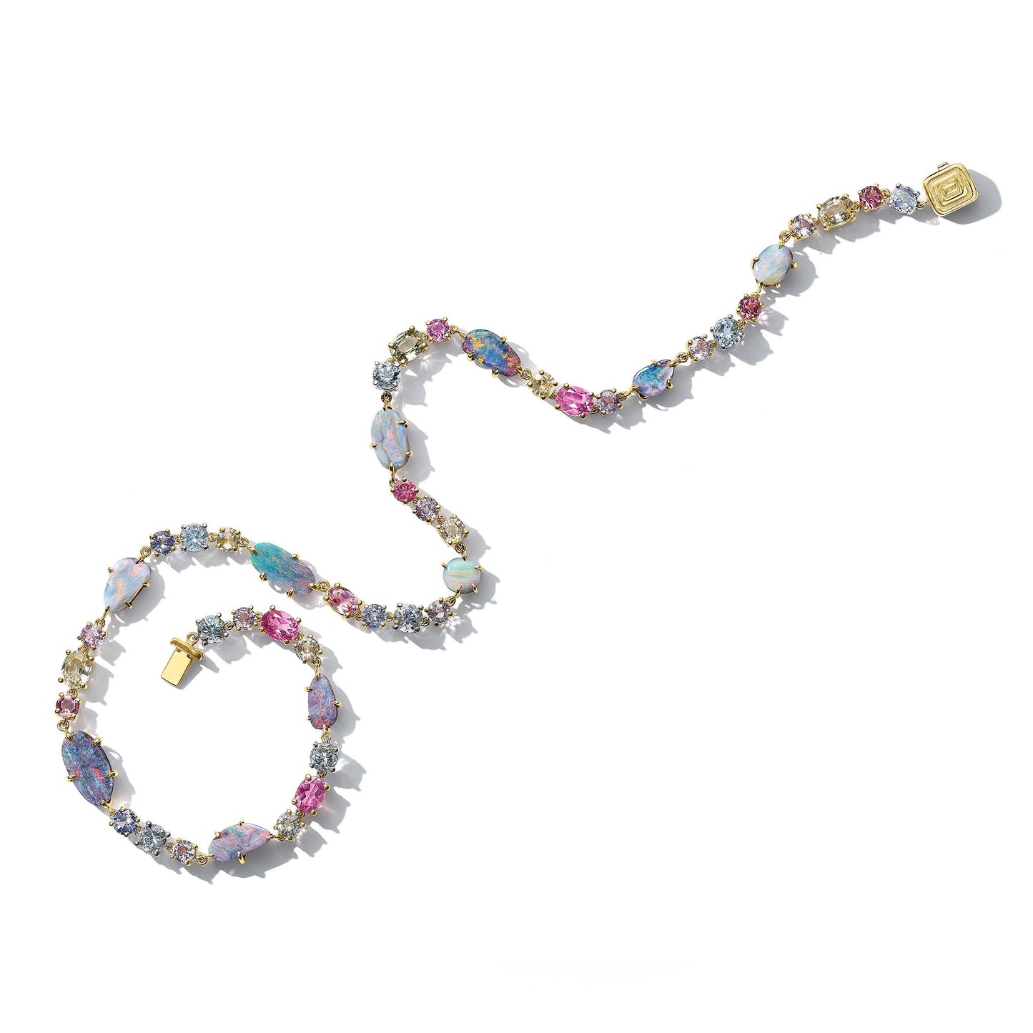 Mimi So ZoZo Row Necklace 18k Yellow/White Gold