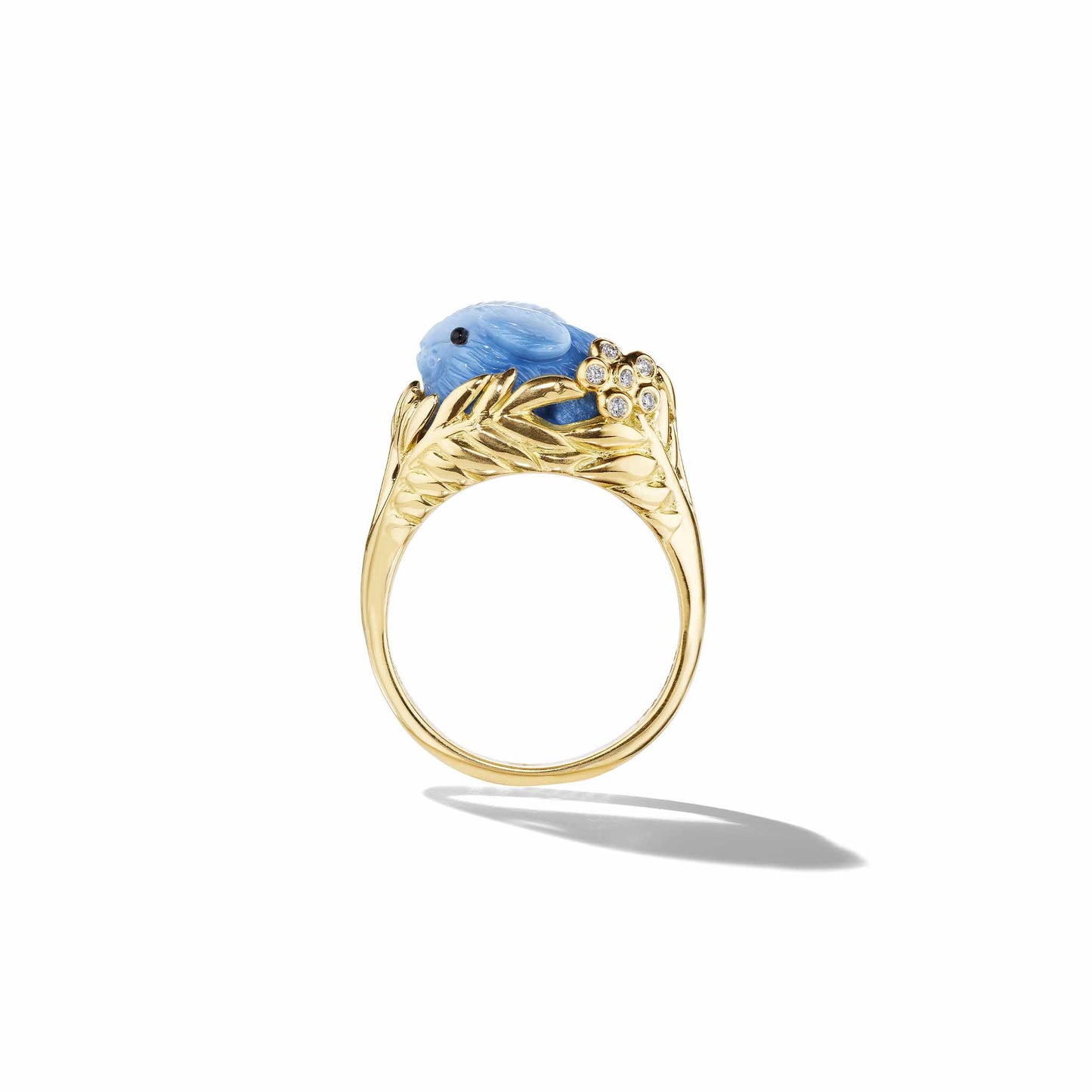 Wonderland Blue Opal Bunny Ring Mimi So