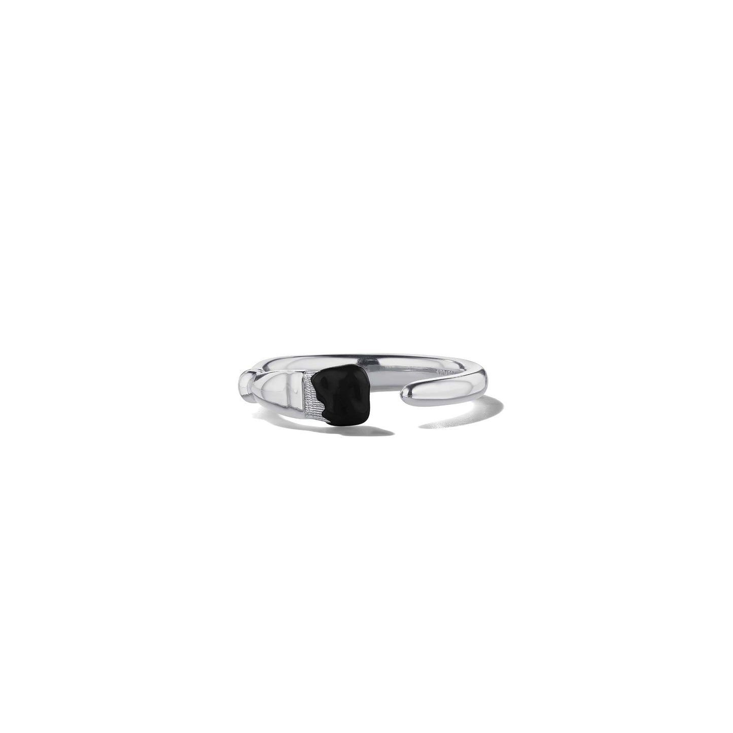 Mimi-So-Parsons-Paintbrush-Black-Enamel-Ring_18k White Gold