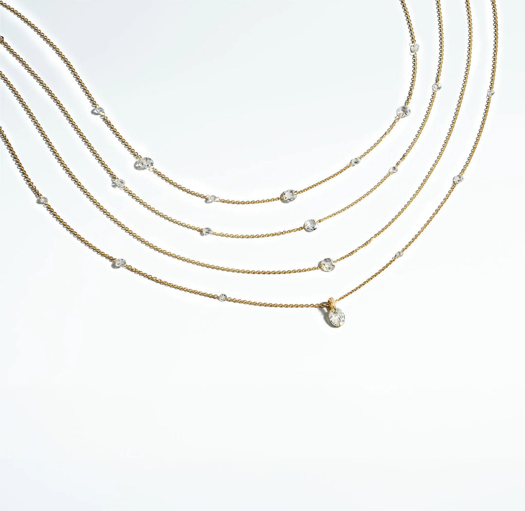 Mimi So Rose Cut Diamond Necklaces 18k Gold