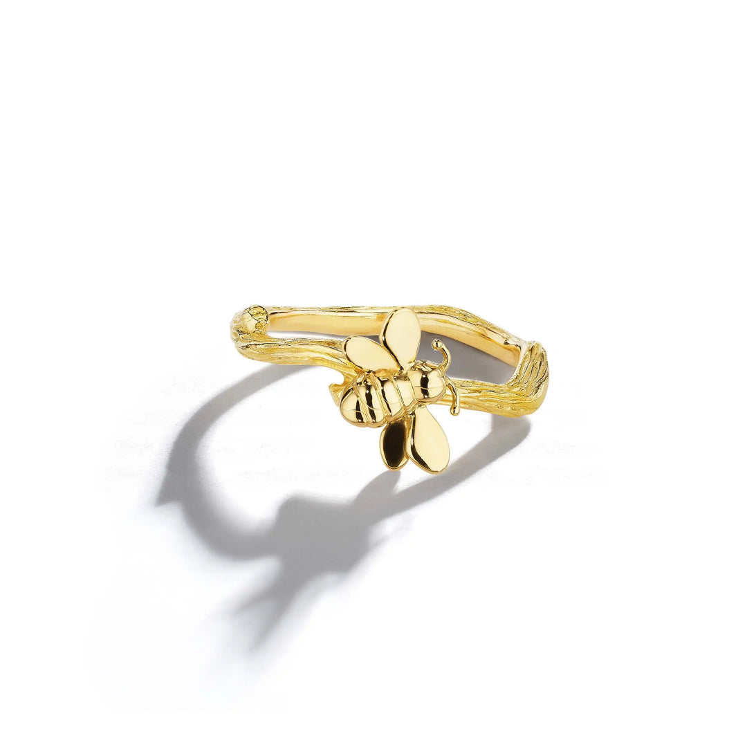 Wonderland Bumble Bee Ring 18k yellow gold mimi so