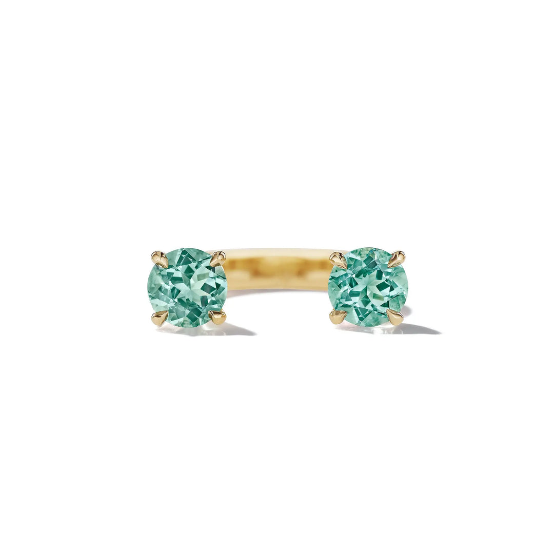 ZoZo Round Green Tourmaline In-Between Ring Mimi So