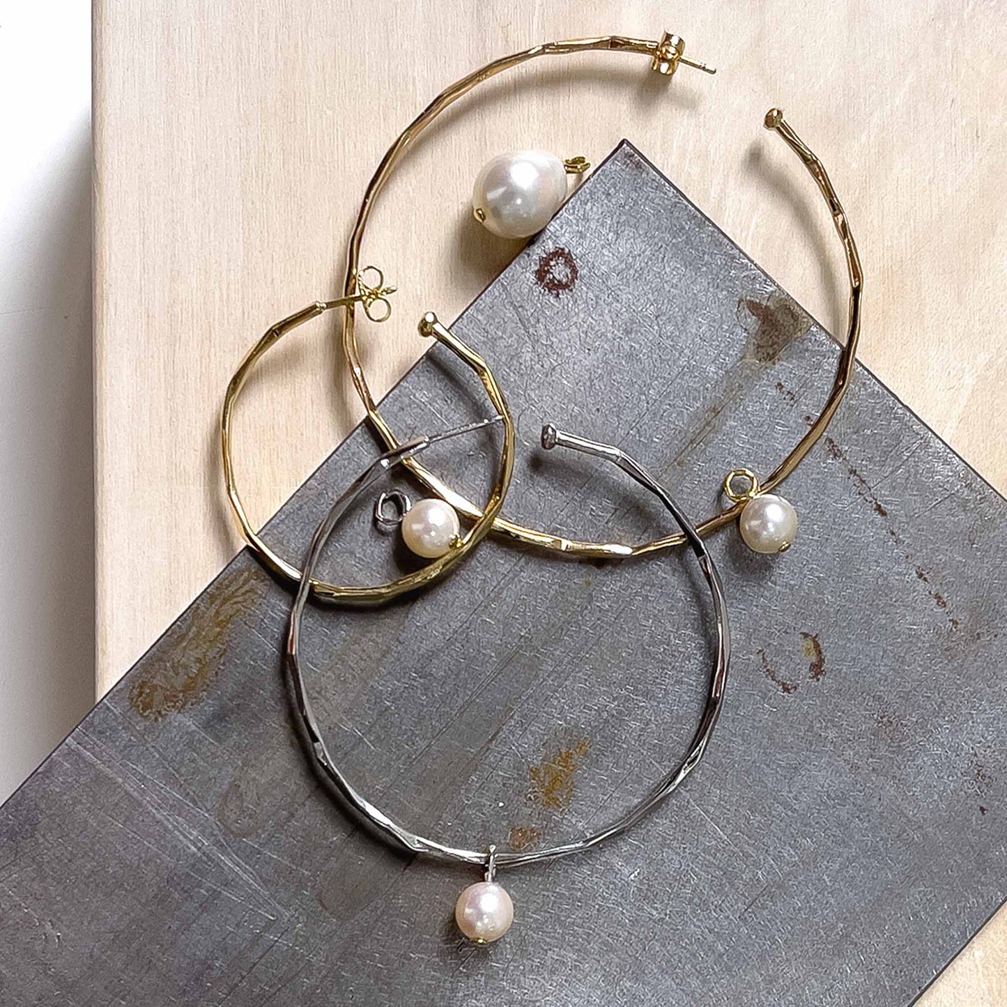 Mimi So Jackson Faceted Hoop Earring All Sizes Group