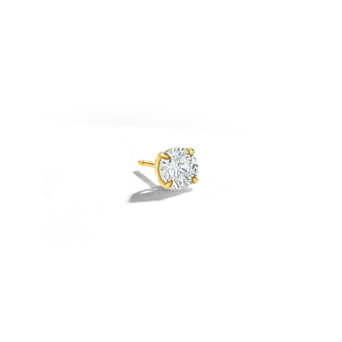 Round Brilliant Cut Diamond Stud_18k Yellow Gold