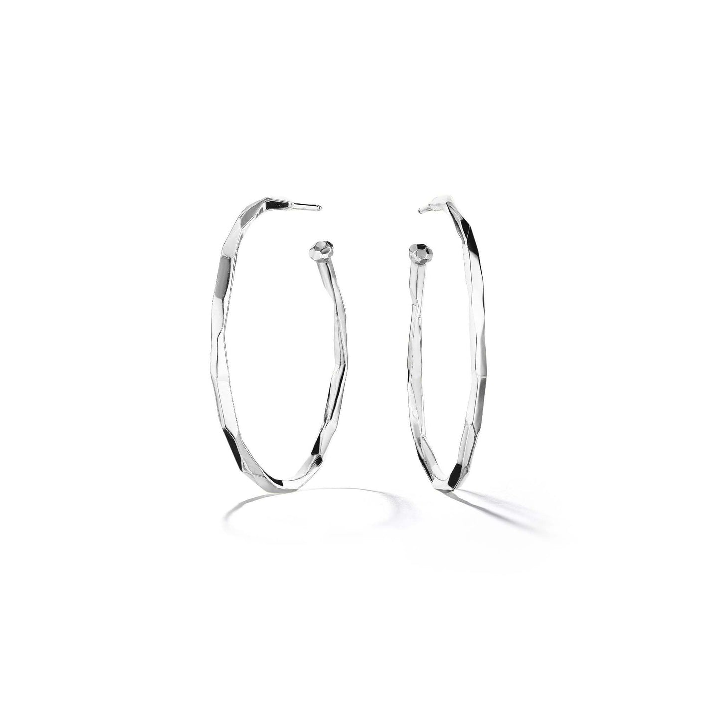 Mimi So Jackson Faceted Hoop Earrings_18k White Gold