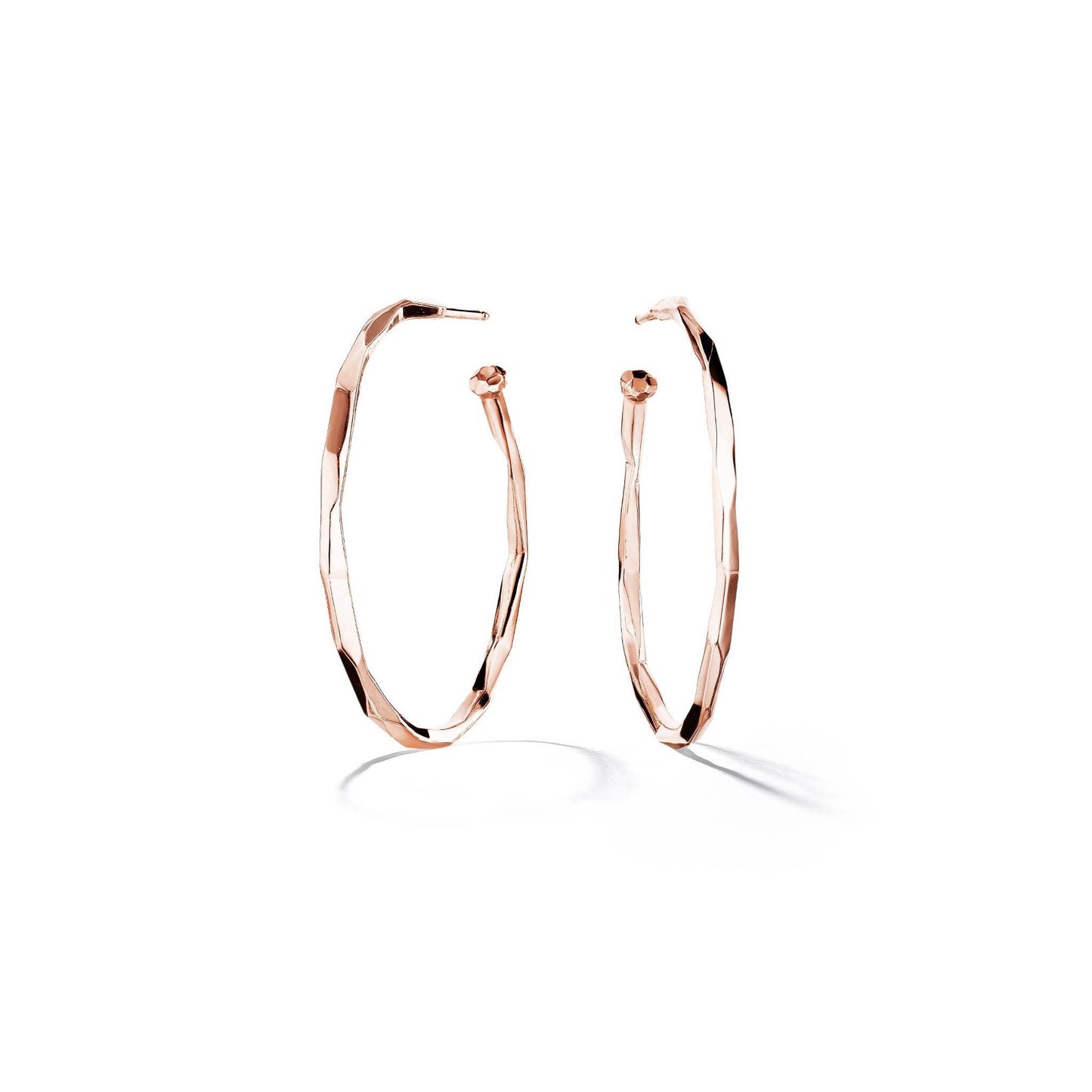 Mimi So Jackson Faceted Hoop Earrings_18k Rose Gold