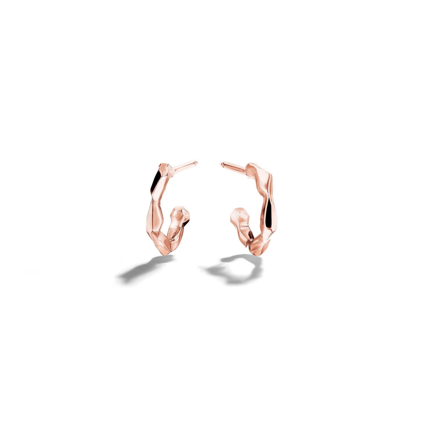 Mimi So Jackson Faceted Hoop Earrings_18k Rose Gold