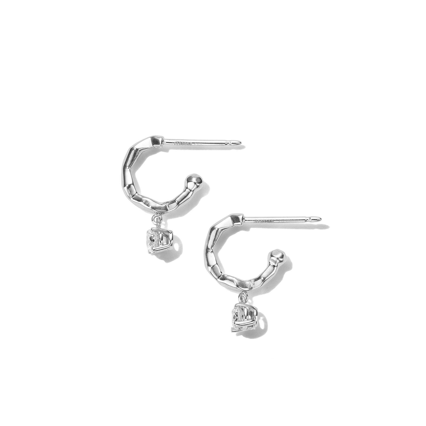 Mimi So Jackson Faceted Diamond Drop Hoop Earring