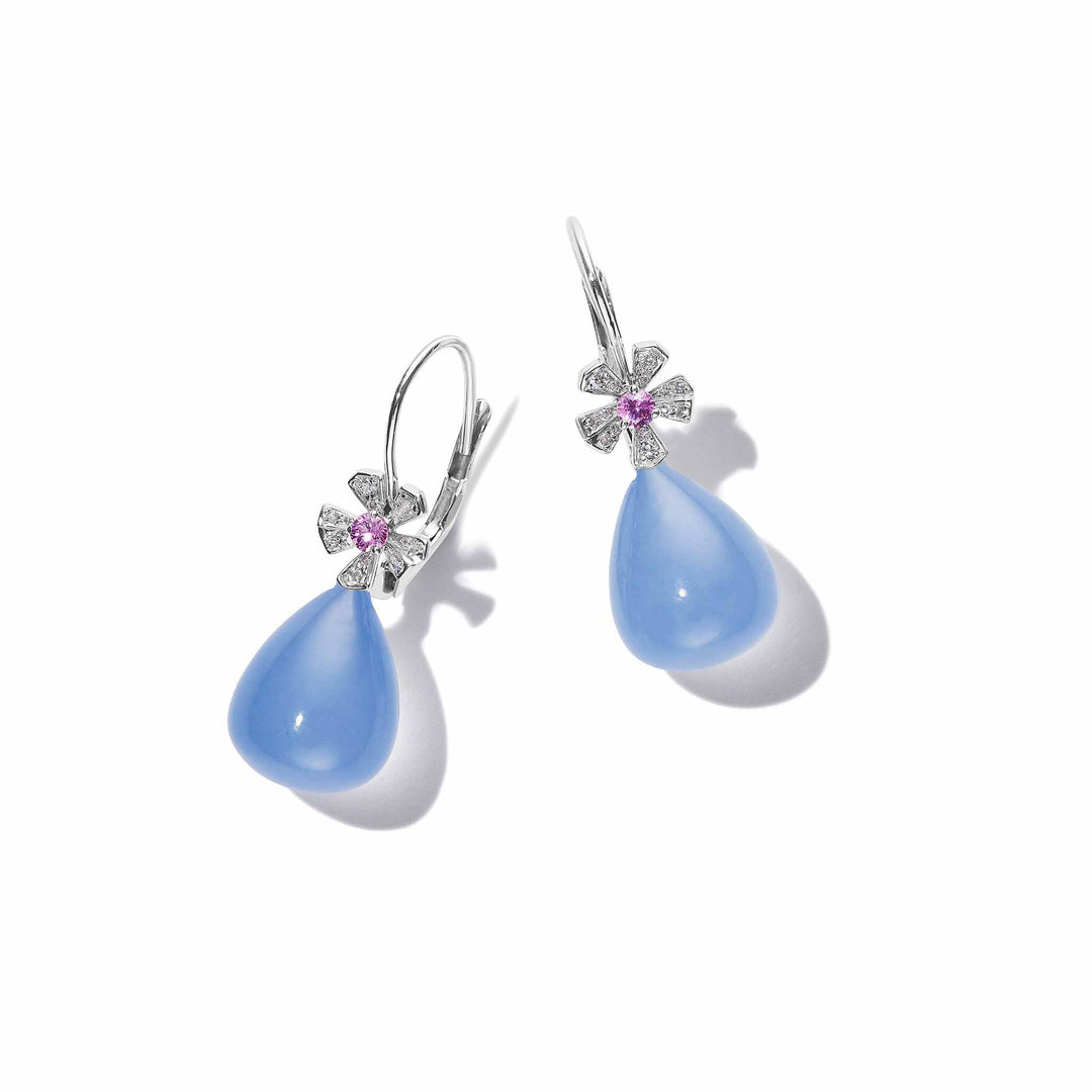 Mimi So Wonderland Teardrop Chalcedony Earrings_18k White Gold