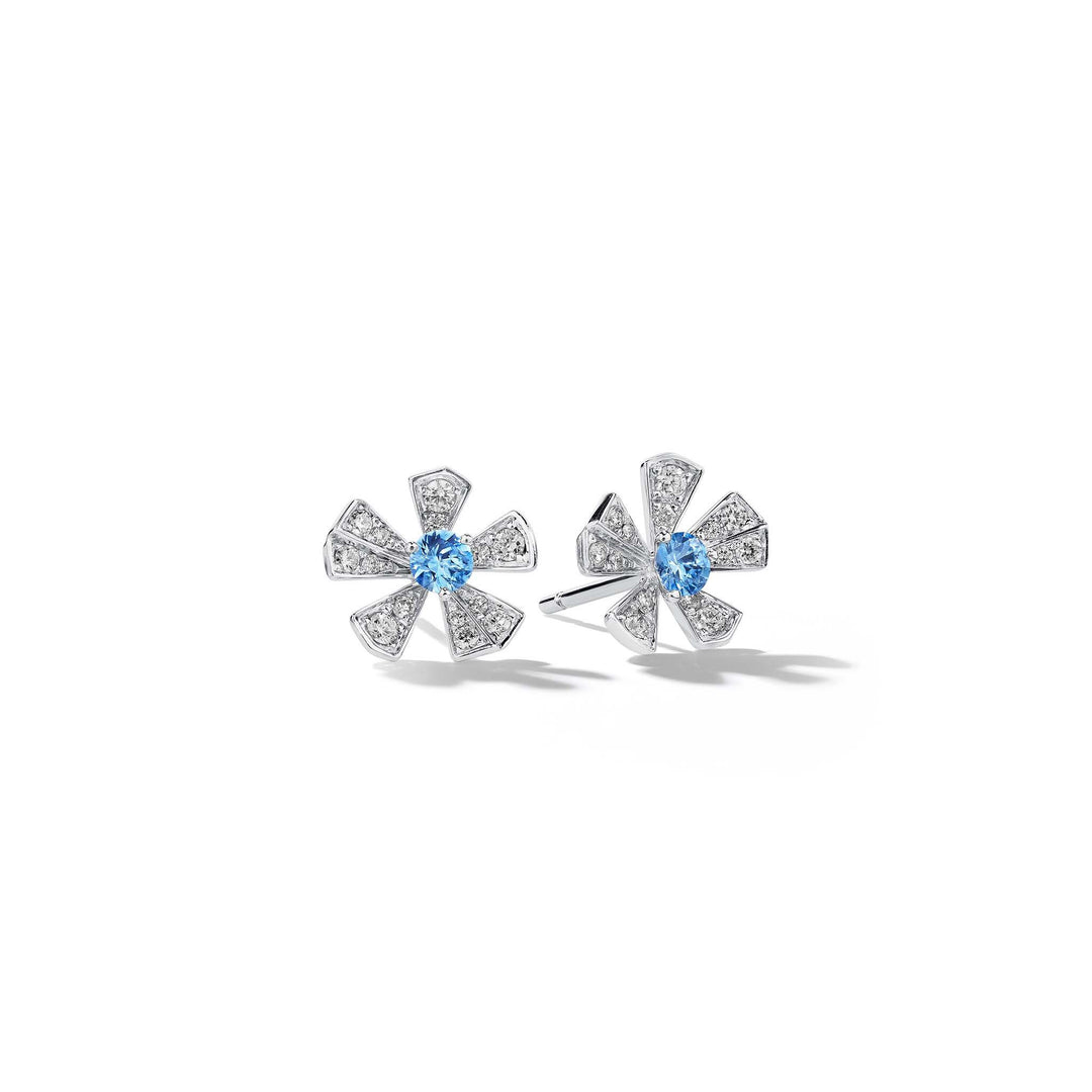 Wonderland Orchid Sapphire Stud Earrings
