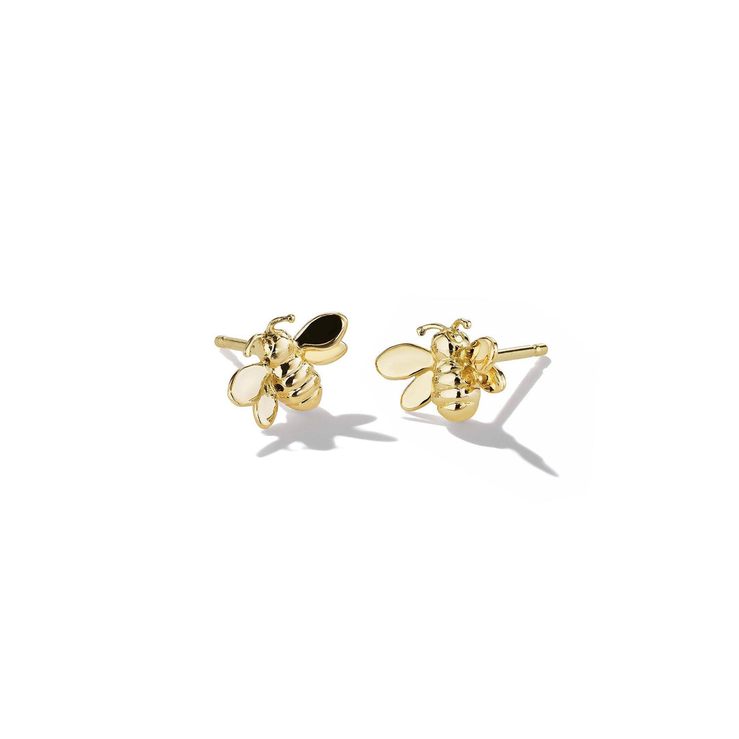 Mimi-So-Wonderland-Bumble-Bee-Studs_18k Yellow Gold