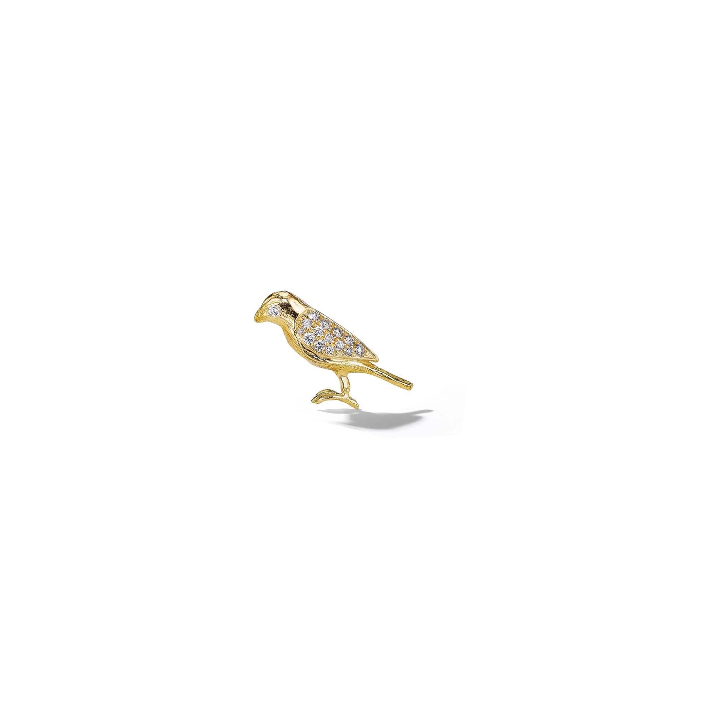 Mimi-So-Lovebird-Diamond-Left-Stud_18k Yellow Gold