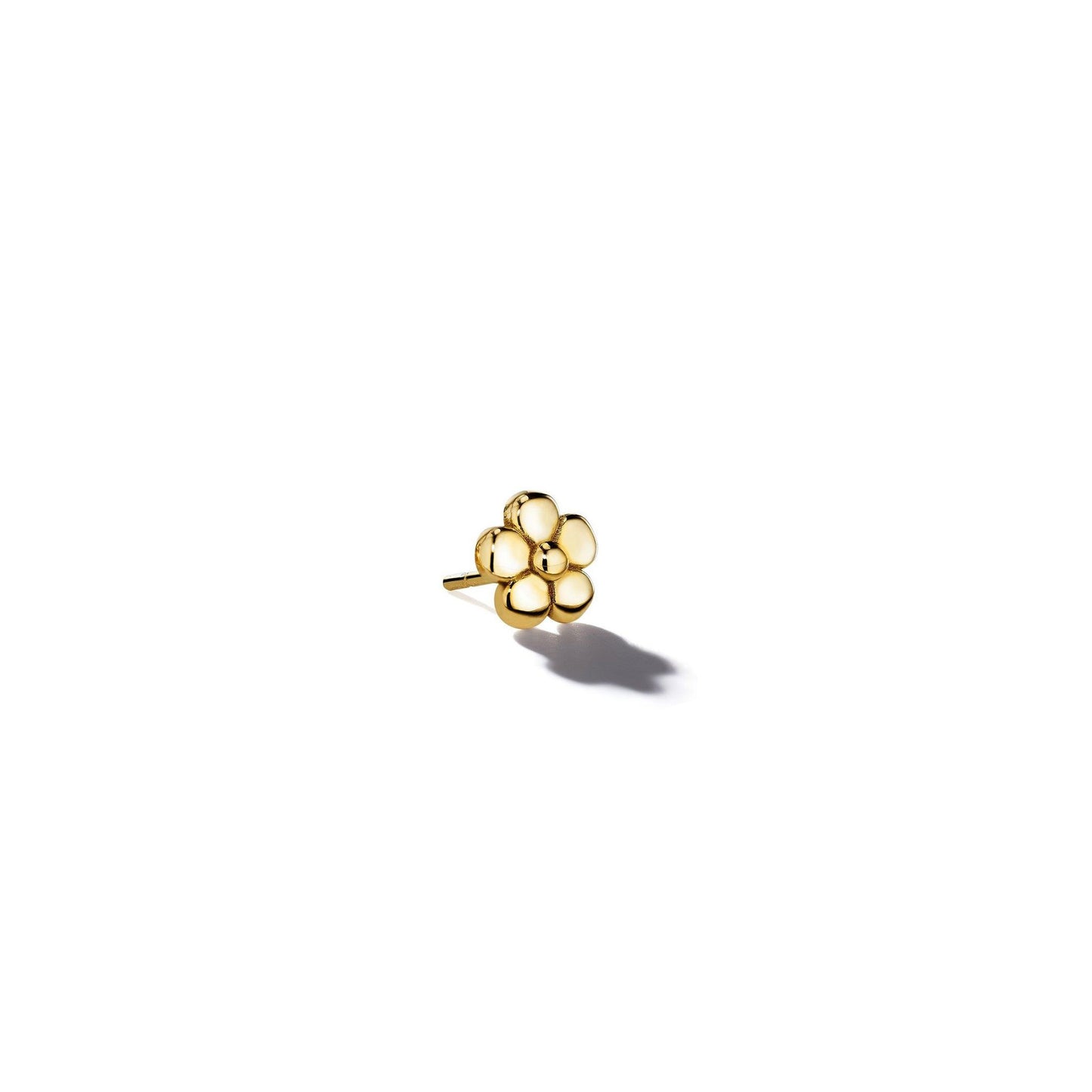 Mimi So Wonderland Orchid Flower Single Stud Earring_18k Yellow Gold