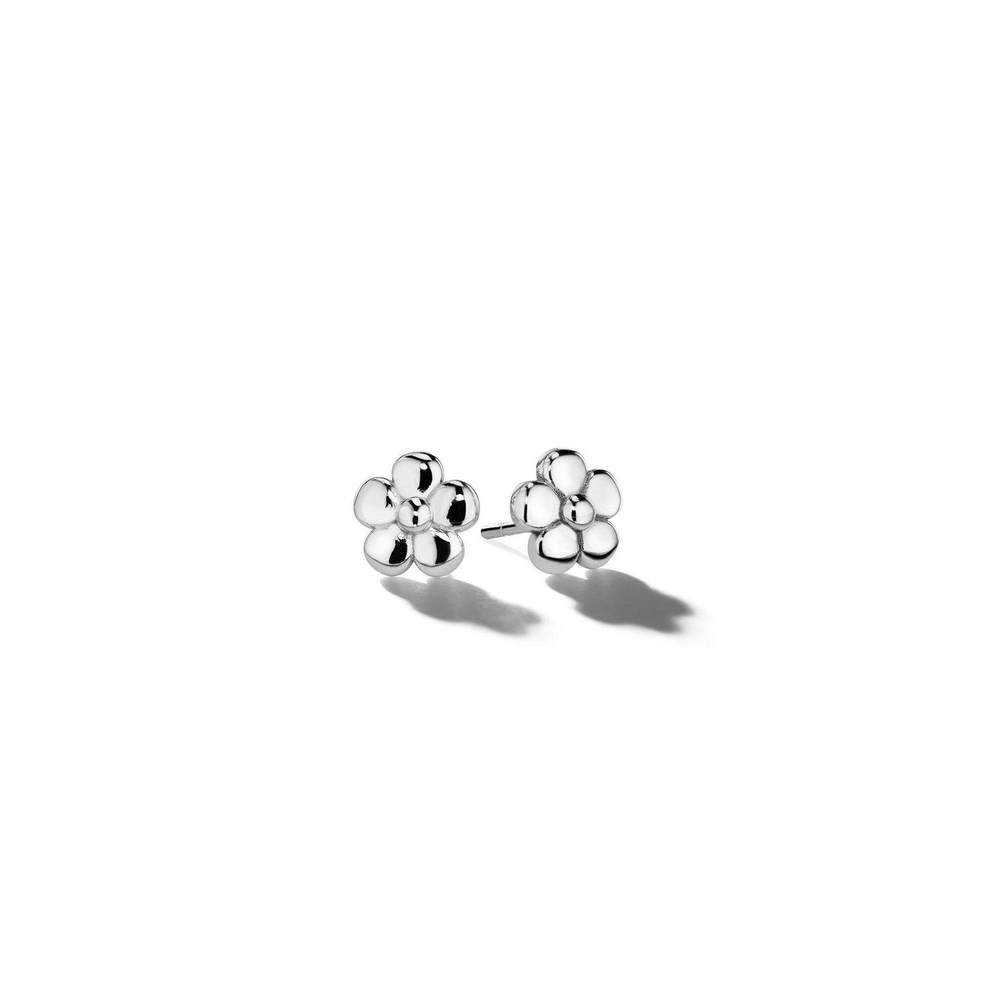 Mimi So Wonderland Flower Studs_18k White Gold