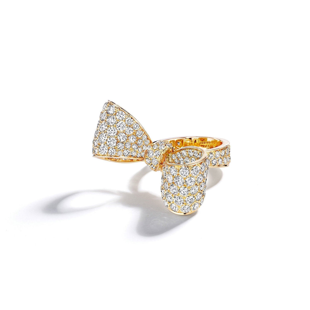 Mimi So Bow Ring with Diamond Band