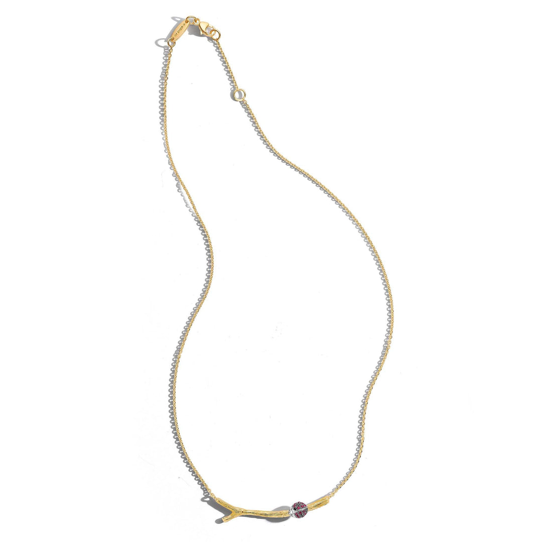 Wonderland Ladybug Twig Necklace