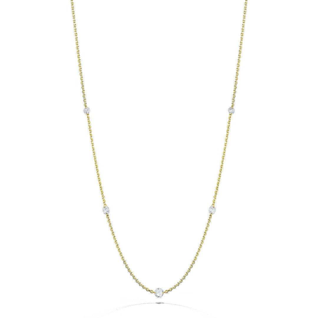 Mimi So Rosette Rose Cut Diamond 5-Station Necklace