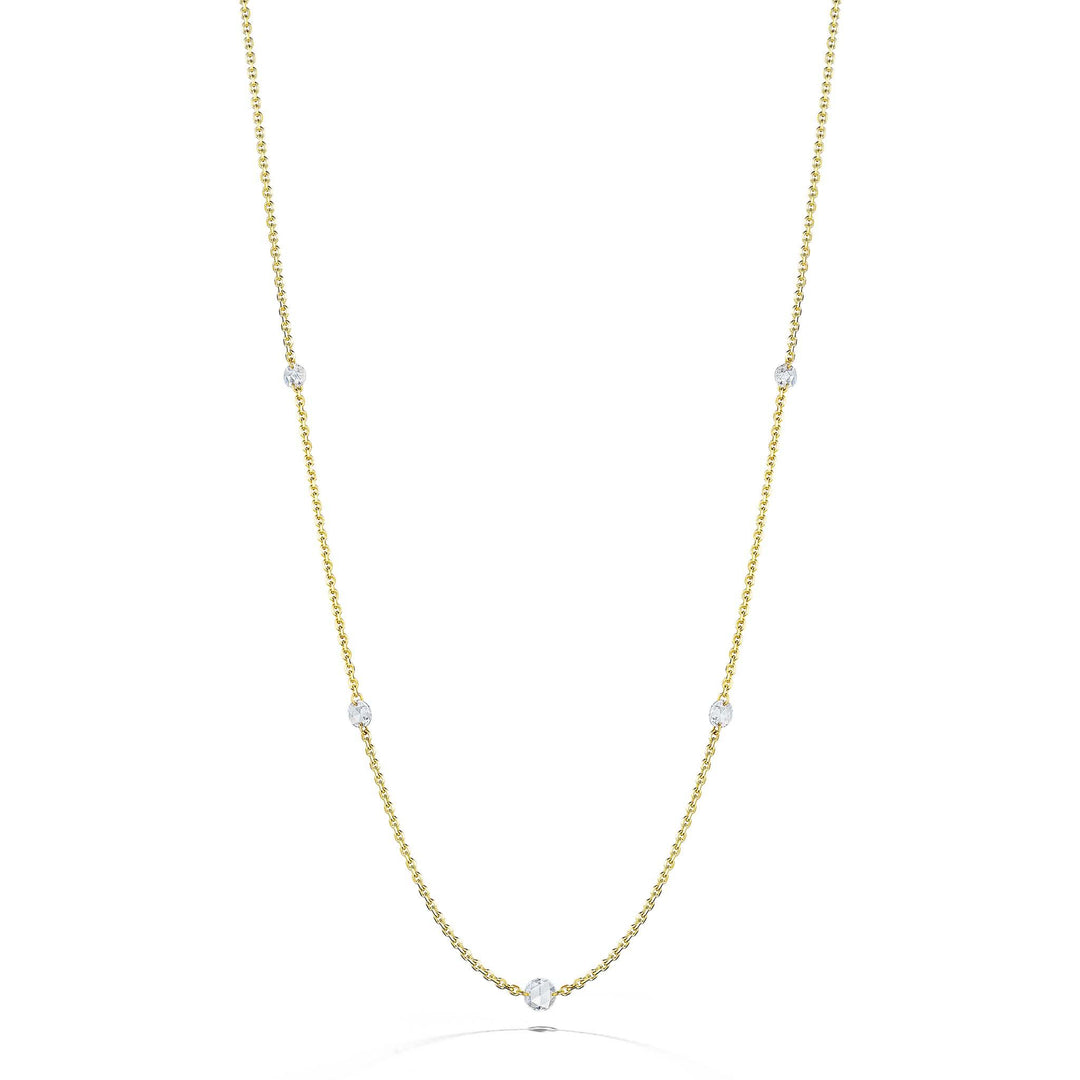 Mimi So Rosette Rose Cut Diamond 5-Station Necklace