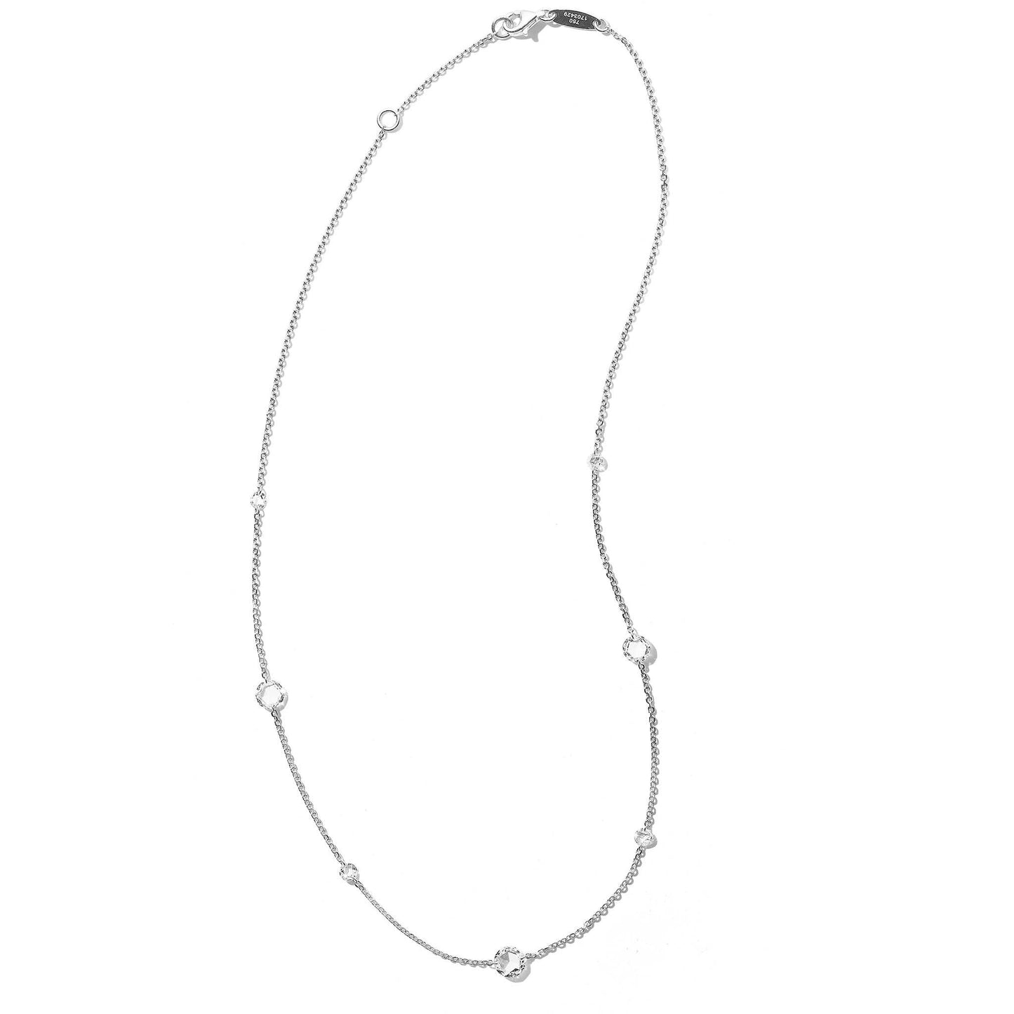 Mimi So Rosette Rose Cut Diamond 7-Station Necklace_18k White Gold