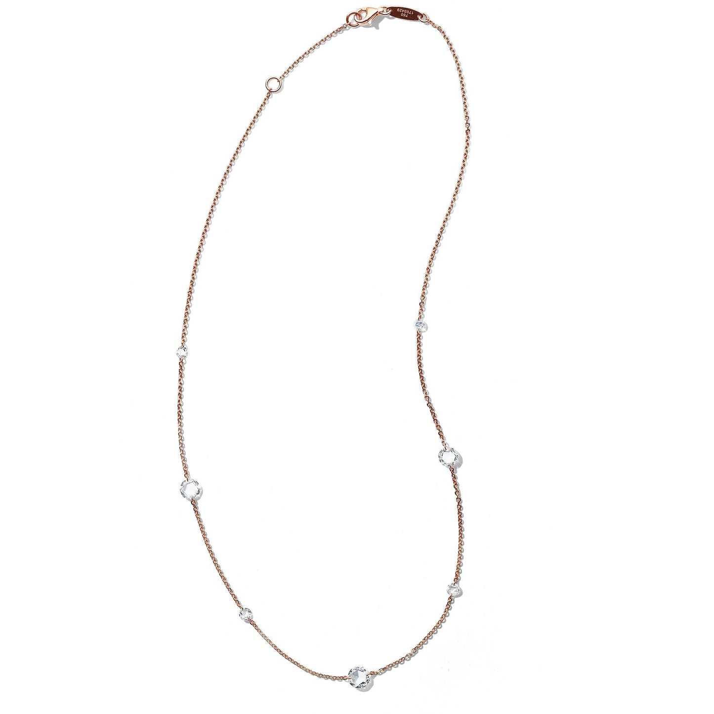 Mimi So Rosette Rose Cut Diamond 7-Station Necklace_18k Rose Gold