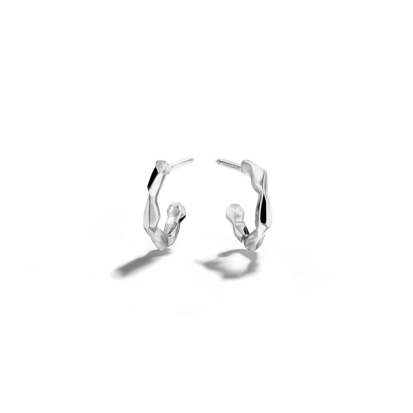 Mimi So Jackson Faceted Hoop Earrings_18k White Gold