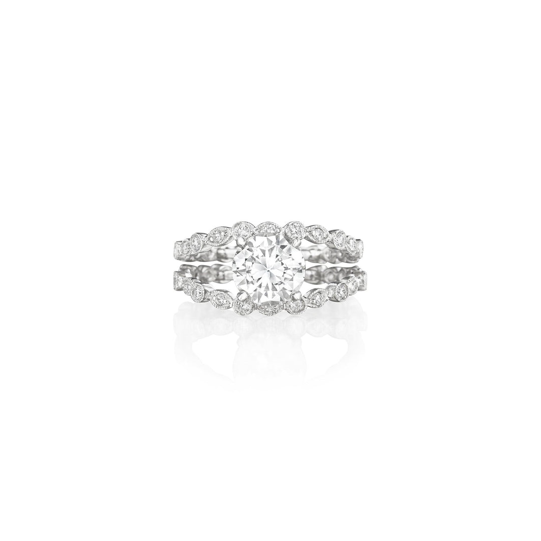 Madrid 2-Row Diamond Eternity Engagement Ring_Platinum