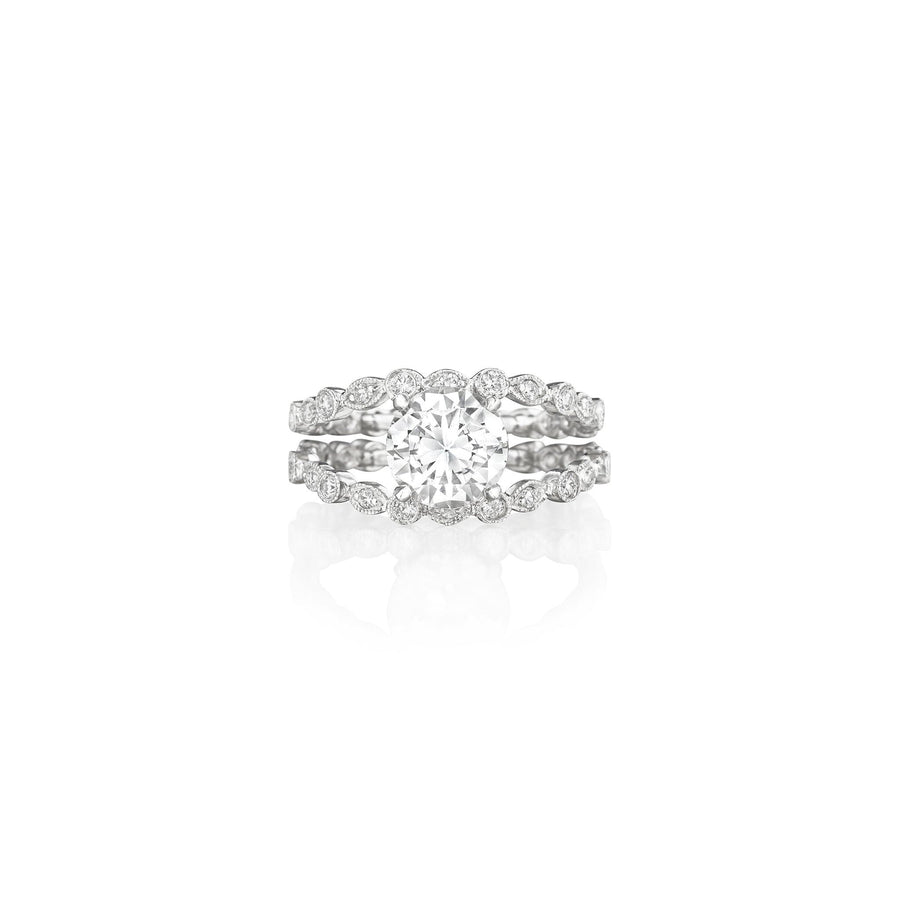 Madrid 2-Row Diamond Eternity Engagement Ring_Platinum