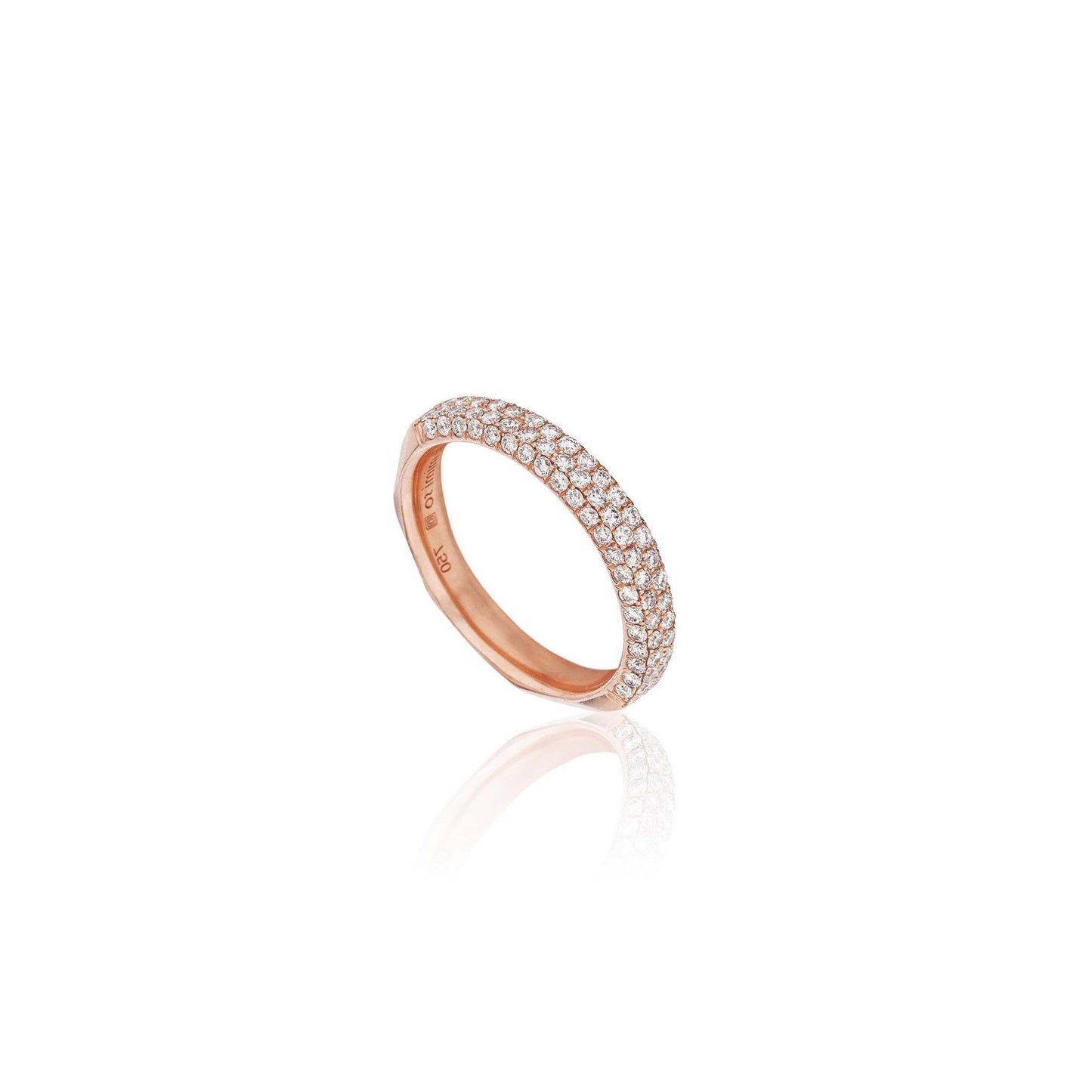 Jackson Switch 4-Row Diamond Ring_18k Rose Gold