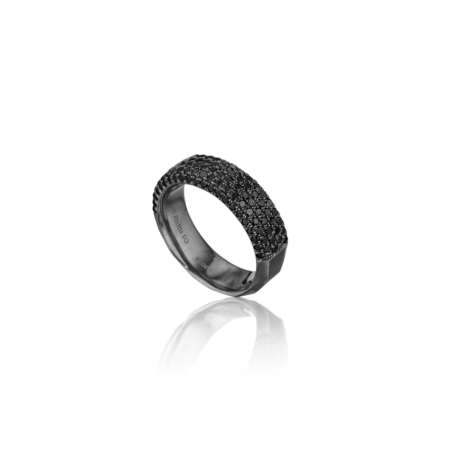 Jackson-Switch-6-Row-Diamond-Stackable-Ring_18k Black Gold