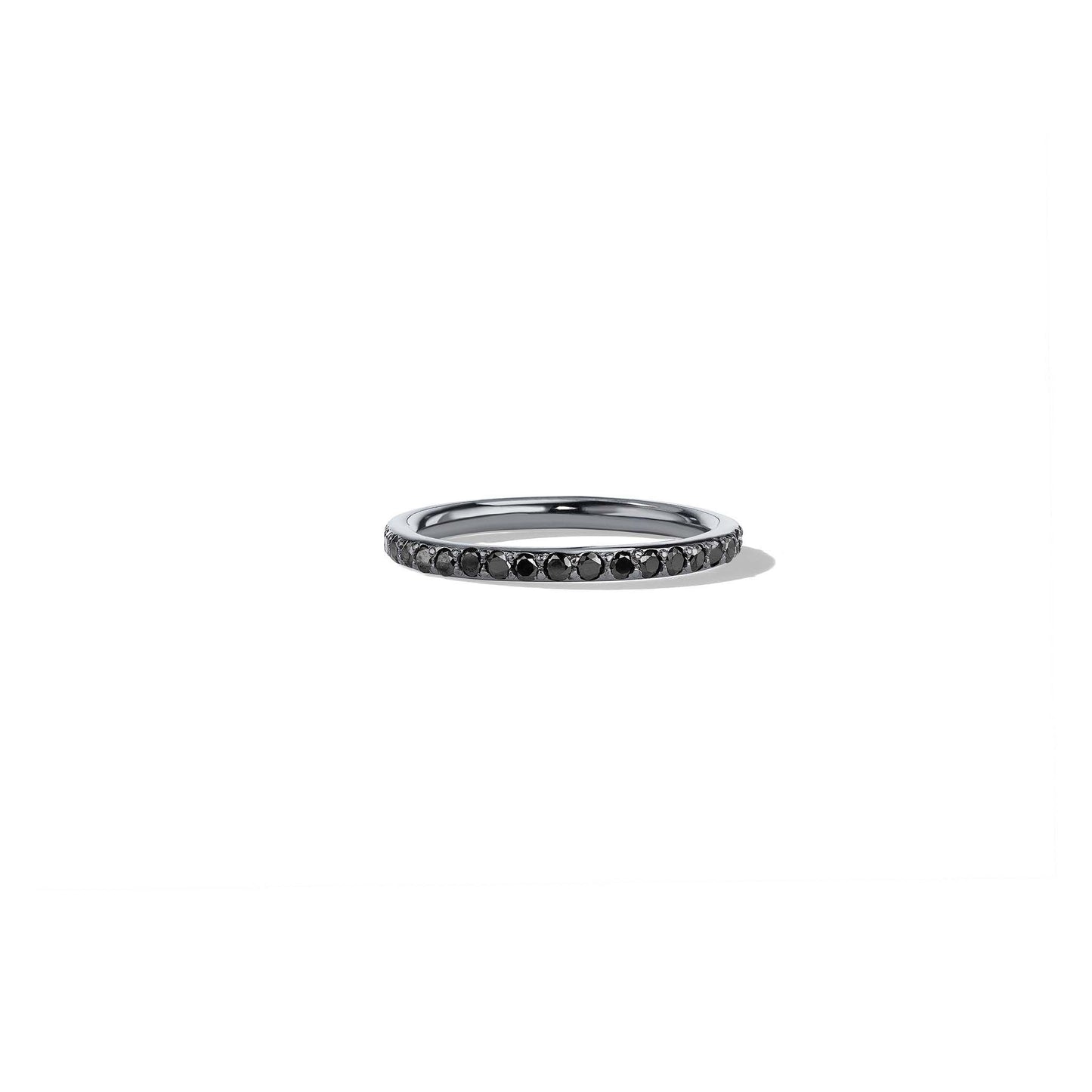 Astor Black Diamond Eternity Band_18k Black Gold
