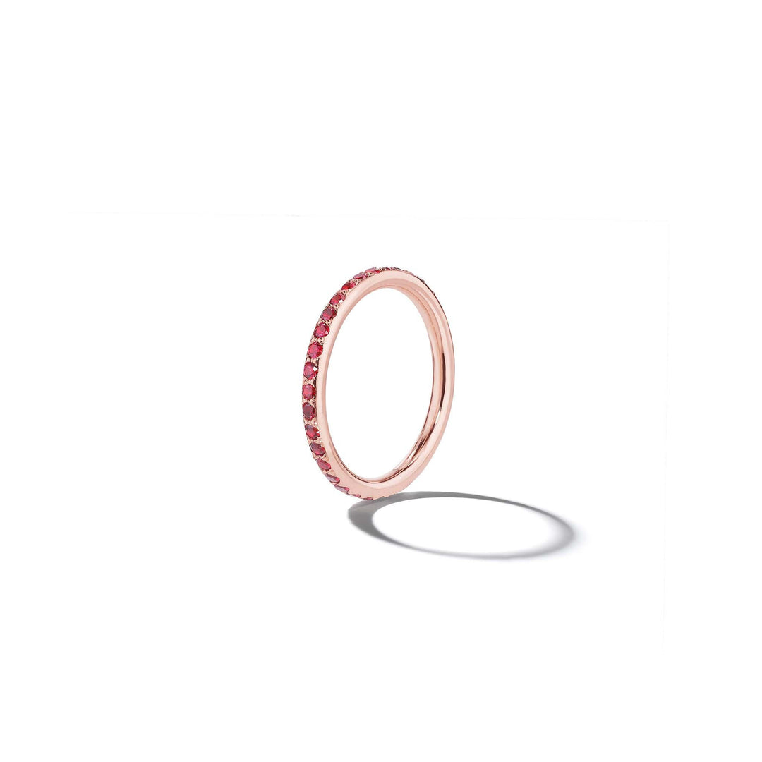 Mimi So Astor Ruby Eternity Wedding Band for Women Mimi So - 18k Rose Gold