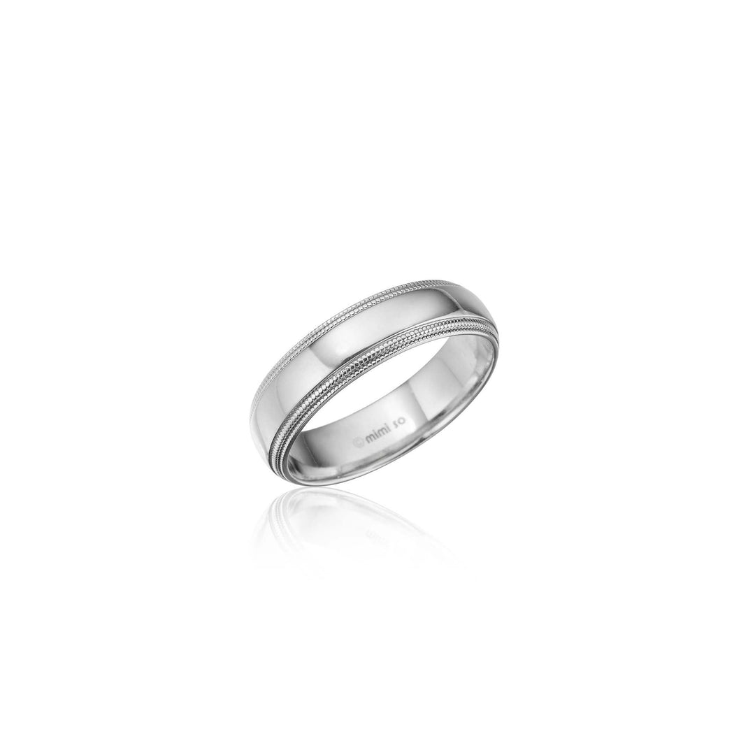 Men's Double Milgrain Wedding Band