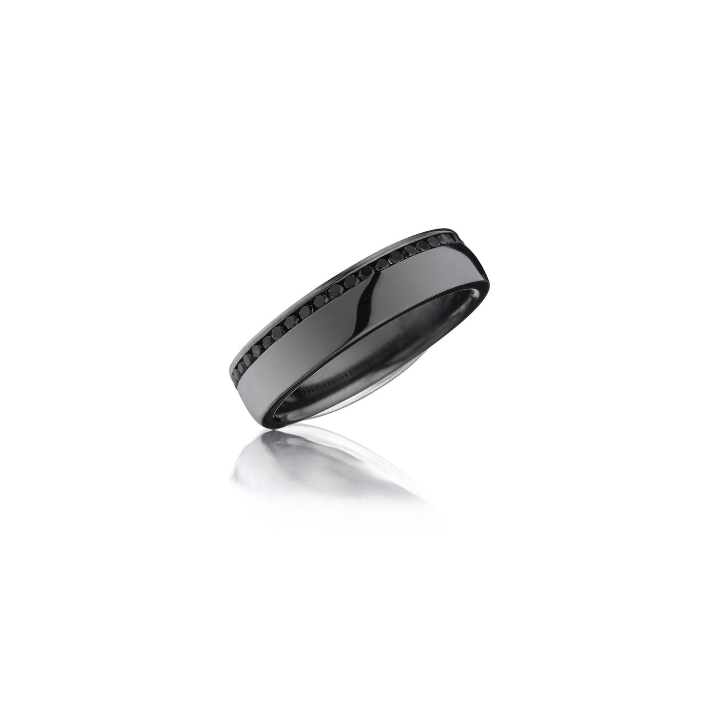 Mimi So Men's Delancey Black Diamond Eternity Band