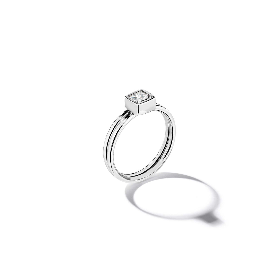 Mimi So Princess Cut Diamond Double Band Ring