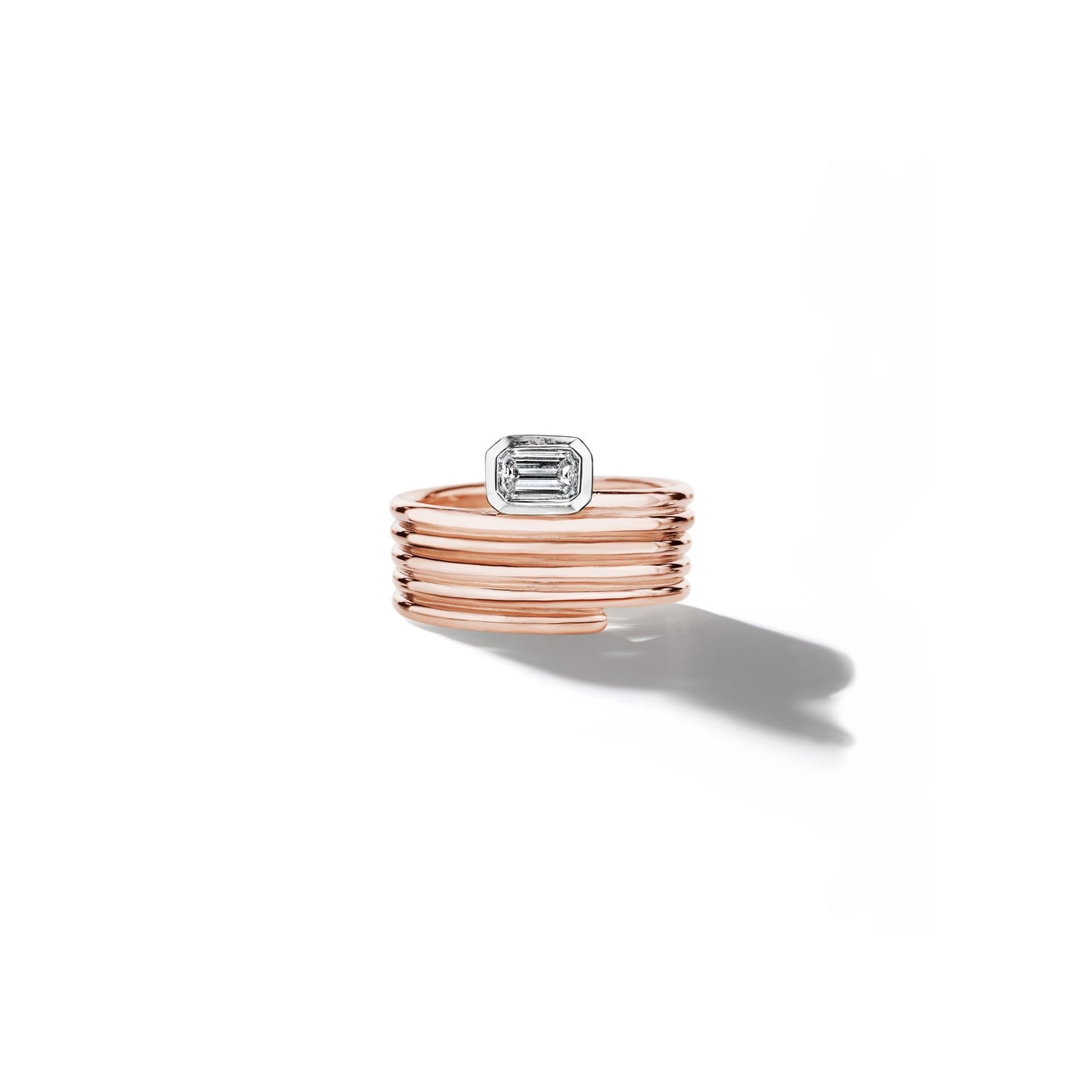Mimi-So-Emerald-Cut-Bezel-Set-Diamond-Ring_18k White/Rose Gold