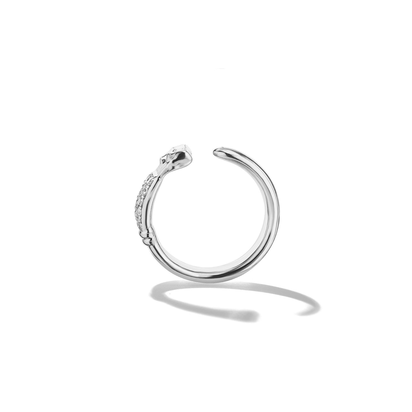 Parsons Brush Diamond Ring 18k White Gold Mimi So
