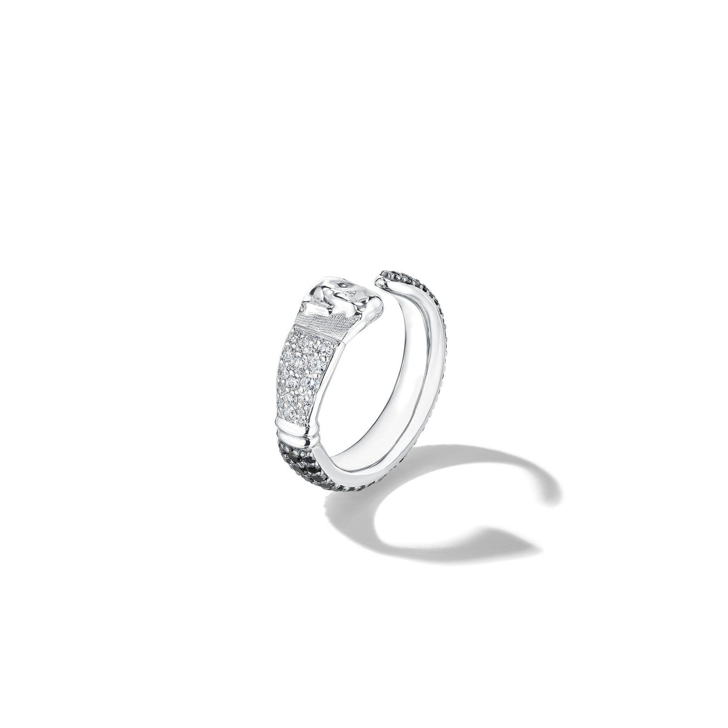 Parsons Brush White & Black Diamond Eternity Ring