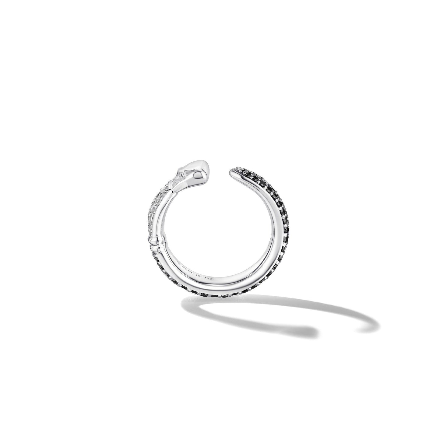 Parsons Brush White & Black Diamond Eternity Ring