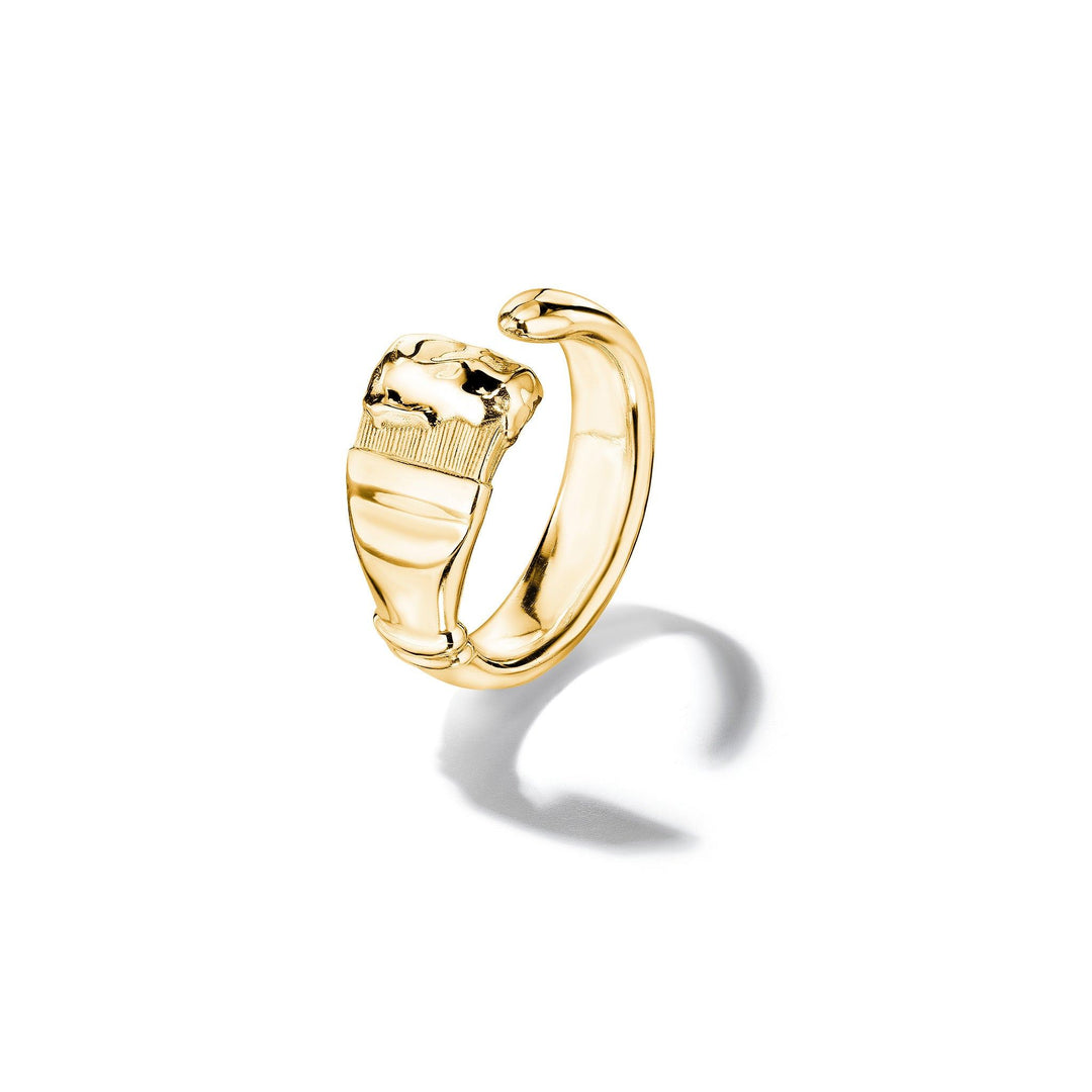 Parsons Brush Ring – X-Large 18k Yellow Gold