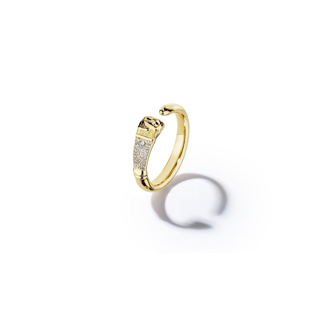 Parsons Brush Diamond Ring 18k Yellow Gold