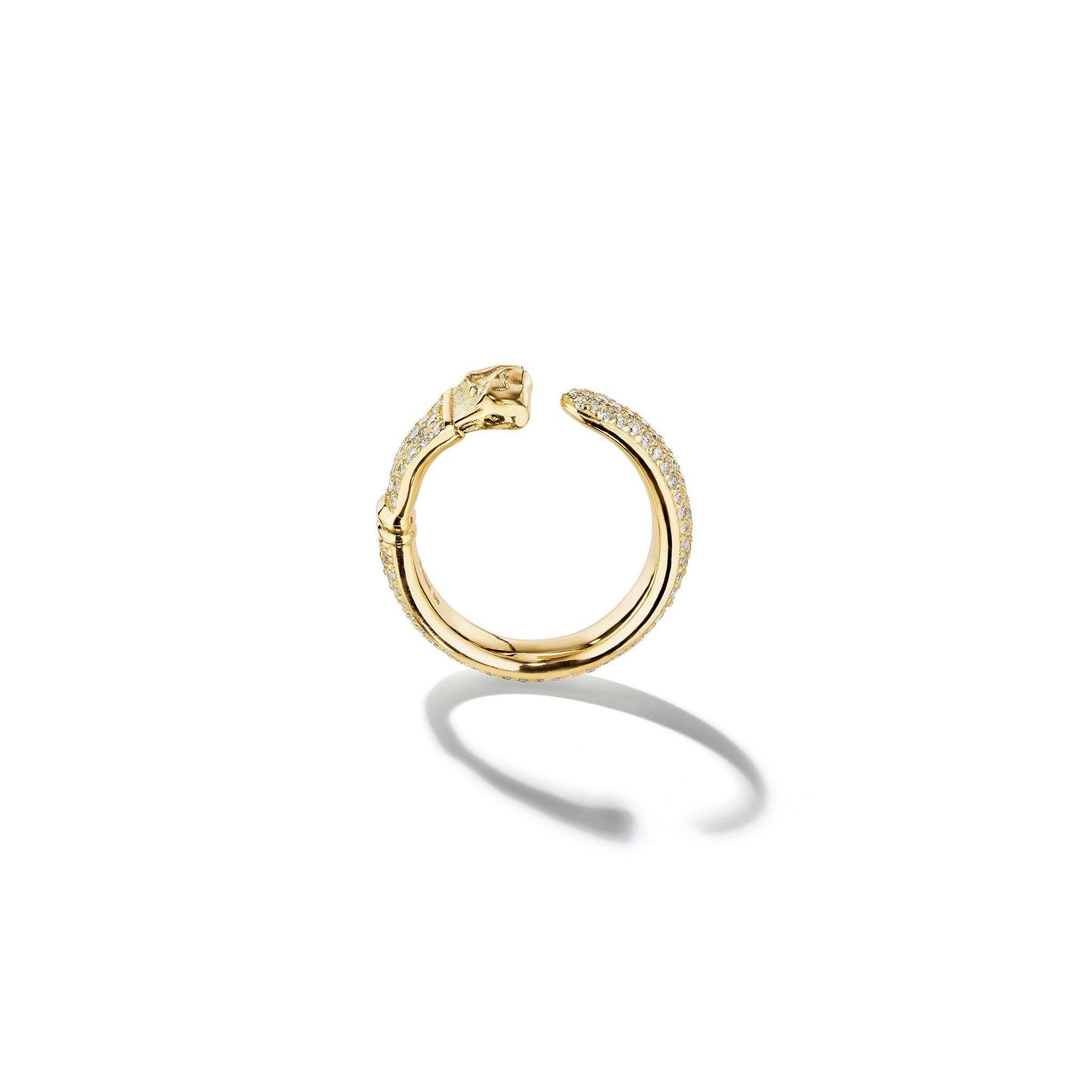 Parsons Brush Diamond Eternity Ring 18k Yellow Gold