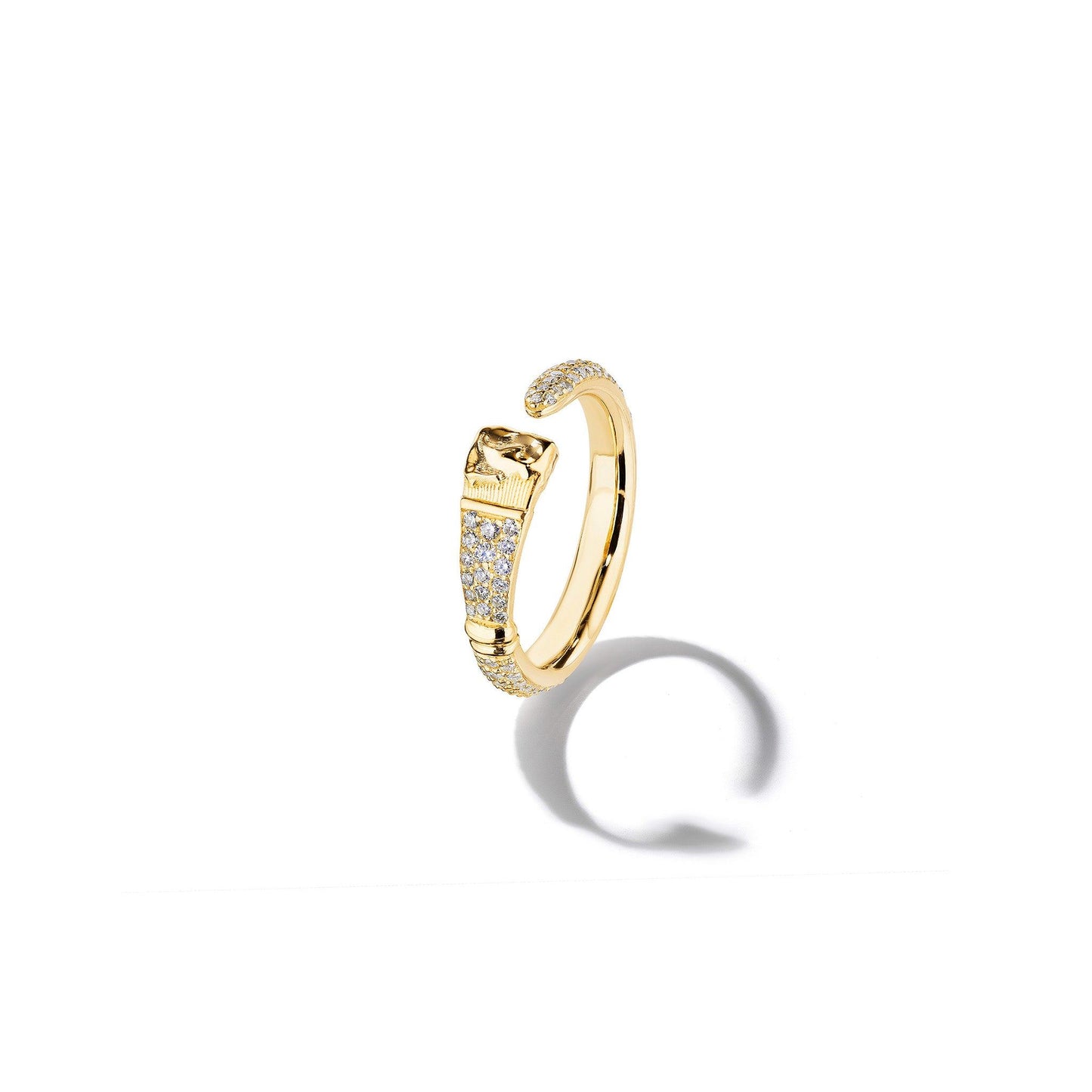 Parsons Brush Diamond Eternity Ring 18k Yellow Gold